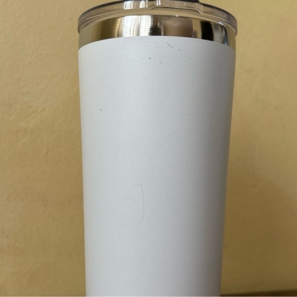 White & Yellow Insulated Travel Tumbler - Picture 4 of 12